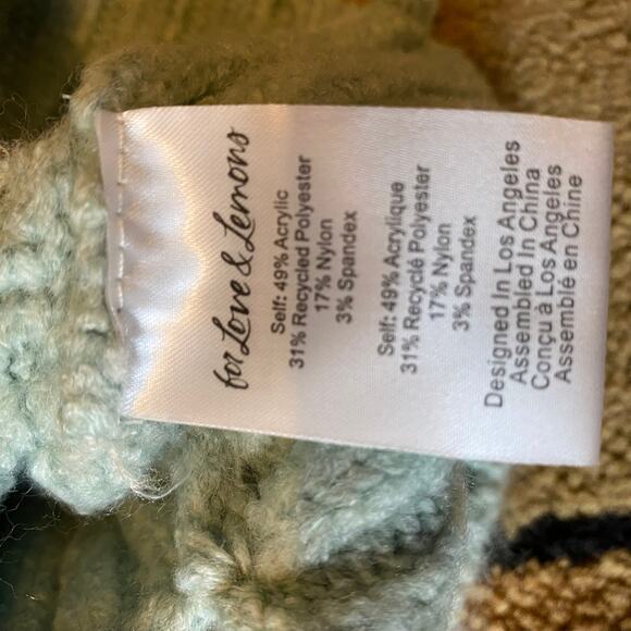 For Love & Lemons Cropped Sweater Vest Tank Dominique Mint NEW Size XXS - Picture 6 of 7